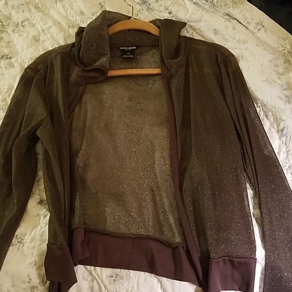 GUESS Sparkly See through hoodie jacket